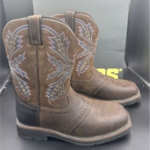 Brazos Bandero 2.0 ST Mens 10 D Steel Toe Western Cowboy Work Boots Leather